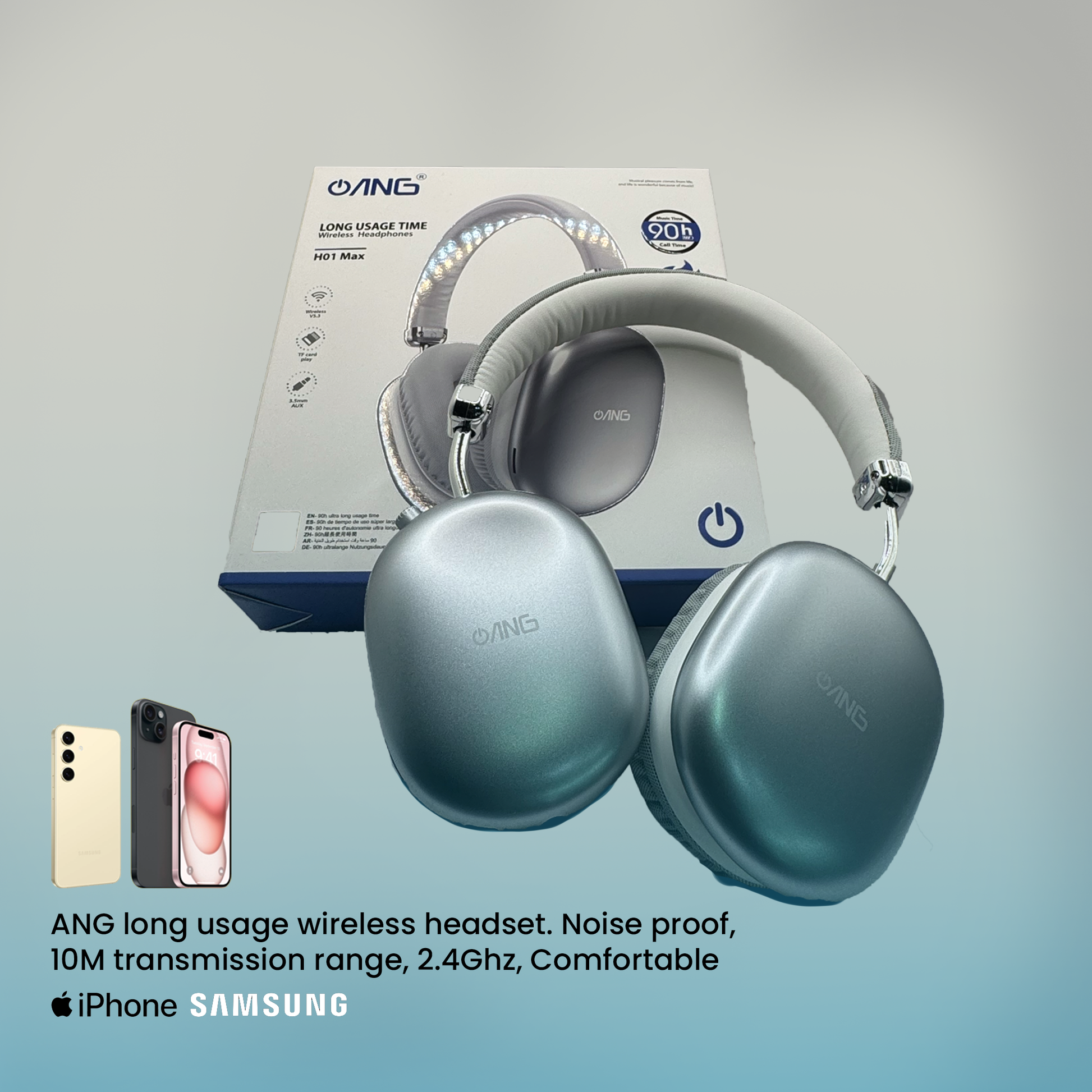 ANG H01 Max Wireless Headphones – Hi-Fi Sound. Endless Comfort. Long Usage Time.