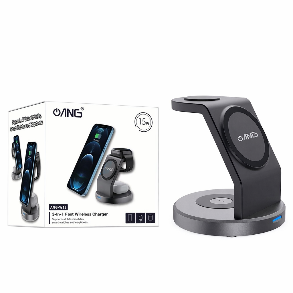 ANG W12 – 3 in 1 15W Fast Wireless Charger