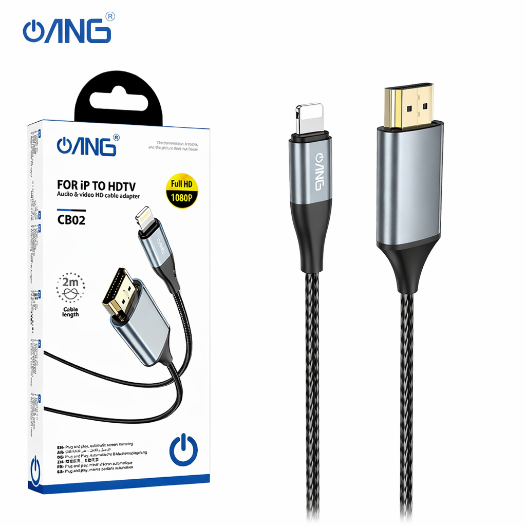 ANG CB02 – Lightning To HDTV Full HD 1080P 2M Cable Adaptor
