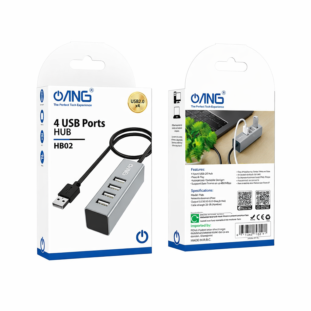 ANG HB02 4 USB Ports Hub Adapter