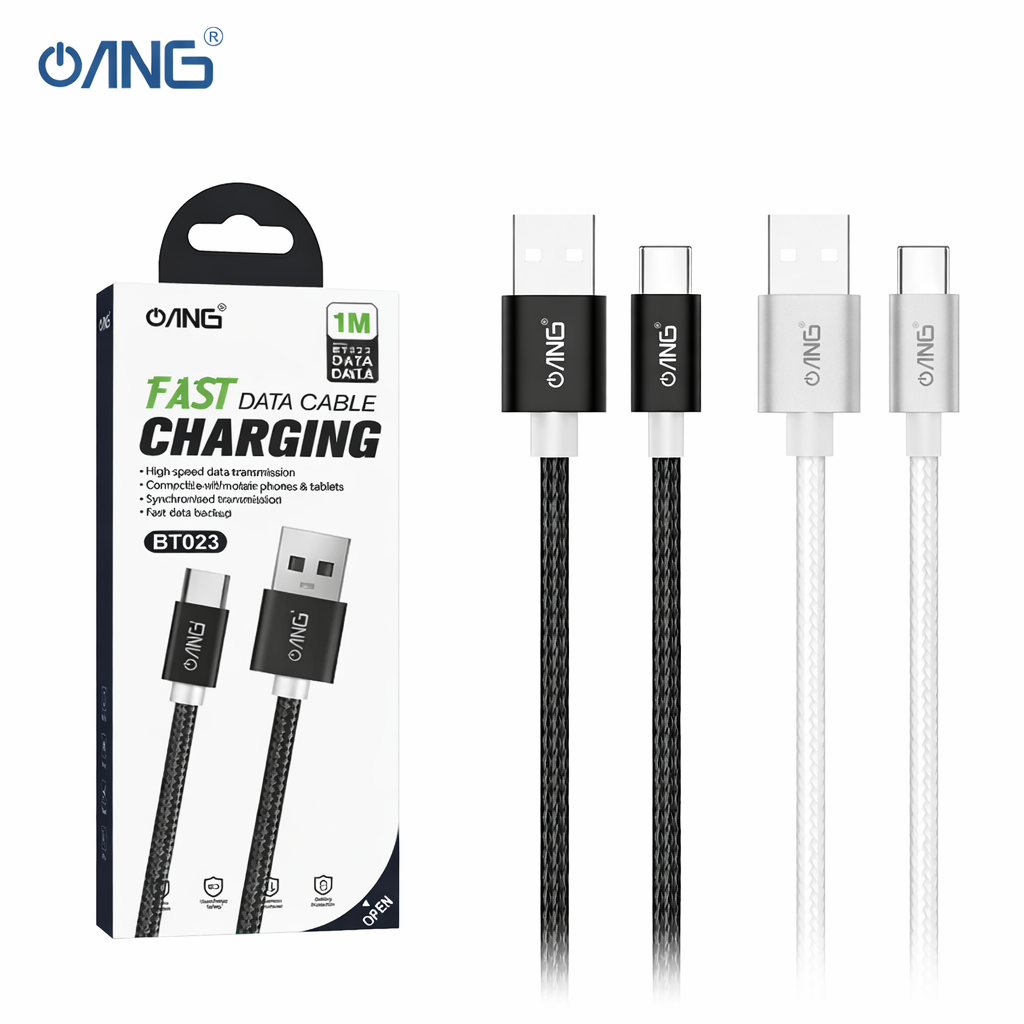 ANG BT023 – USB C Braided Fast Charging Data Cable 1 Meter