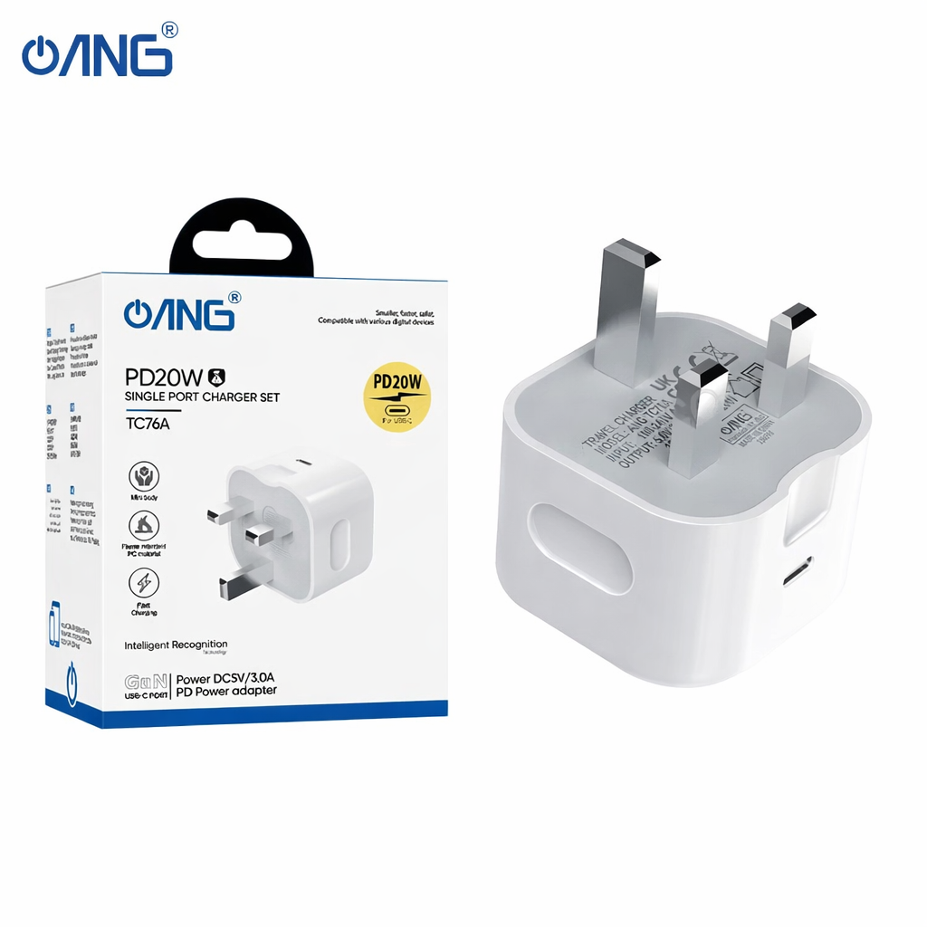 ANG TC76A – PD 20W Single USB C Port Adaptor