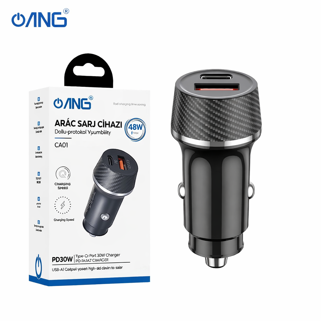 ANG CA01 Fast PD30W + QC3.0 18W Car Charger