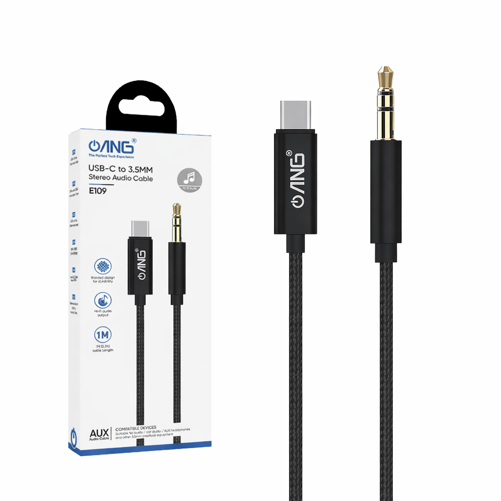 ANG E109 Audio Cable – 3.5MM AUX TO USB C