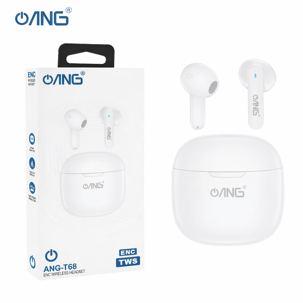 ANG T68 – Wireless ENC Earbuds White