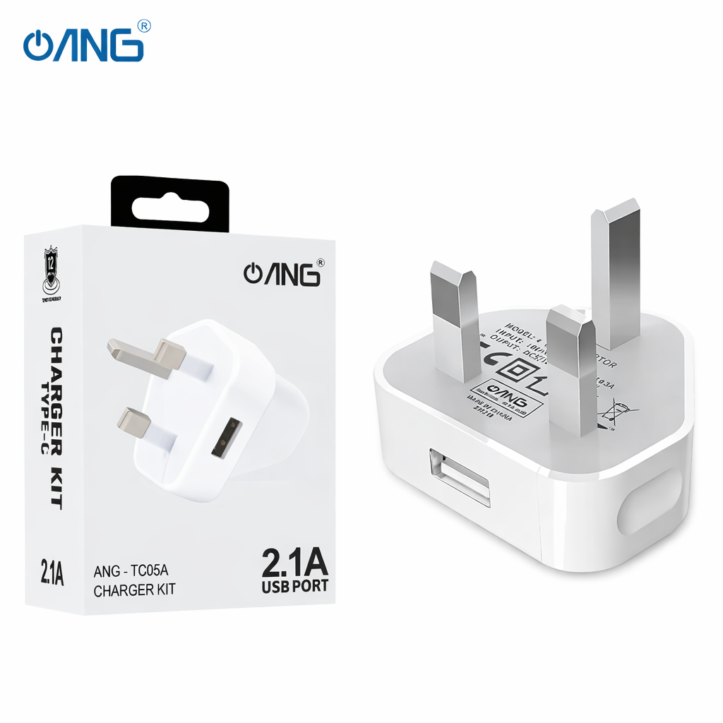 ANG TC05A Single USB Power Adaptor 2.1A